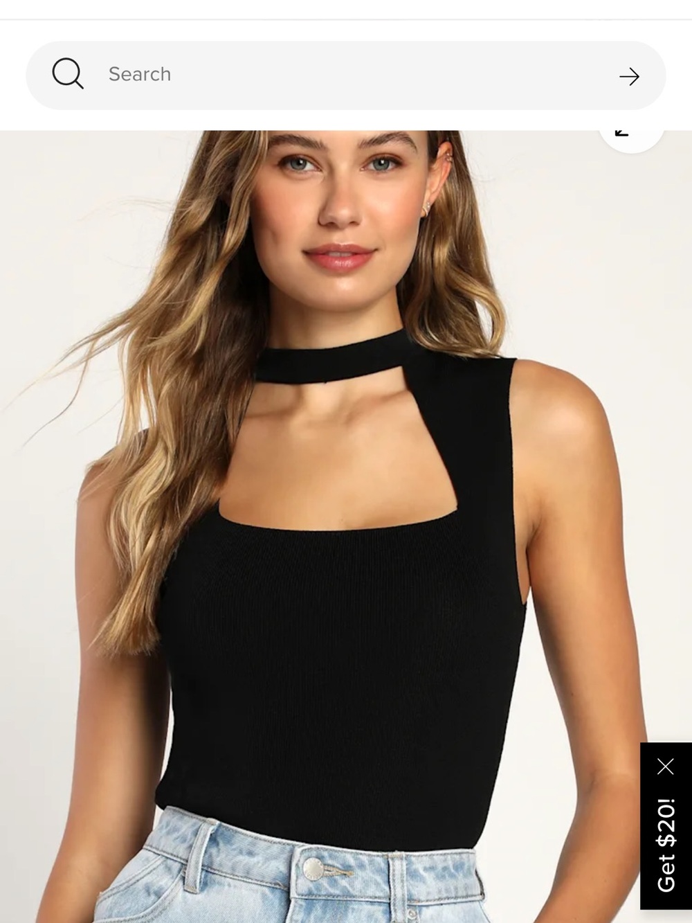 Lulus Always on Trend Black Mock Neck Cutout Sleeveless Bodysuit